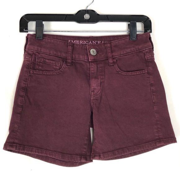 AEO twill x midi super stretch shorts Size 00 - Picture 2 of 6